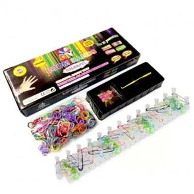 Набор резинок Color Kit для плетения браслетов Кошка 600 шт 5 видов деталей  купить по цене 300 ₽ в интернет-магазине Детский мир