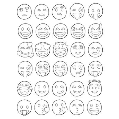 Коллекция векторных рисованных вручную мультфильмов cute whatsapp emoji |  Премиум векторы