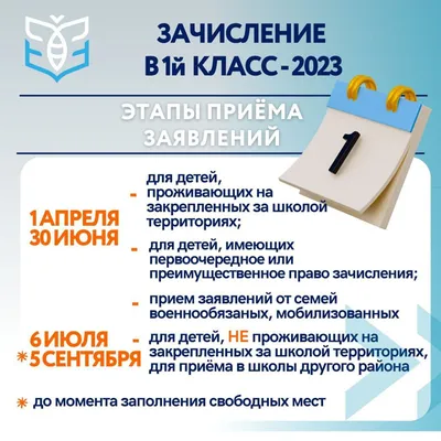 1 апреля в 0.00 стартует прием заявлений на запись детей в 1-й класс. |  20.03.2023 | Ирбит - БезФормата