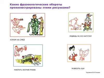 Какие фразеологические обороты проиллюстрированы этими рисунками? -  презентация онлайн