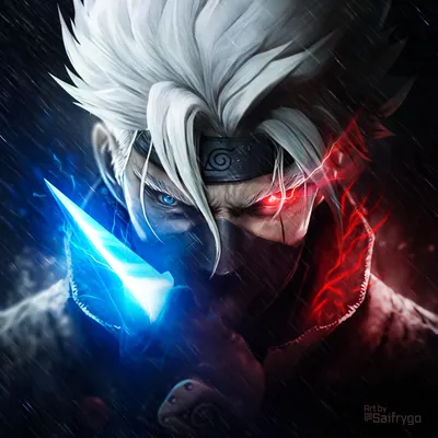 Kakashi , Fan art I made, I hope you guys like it : r/Naruto