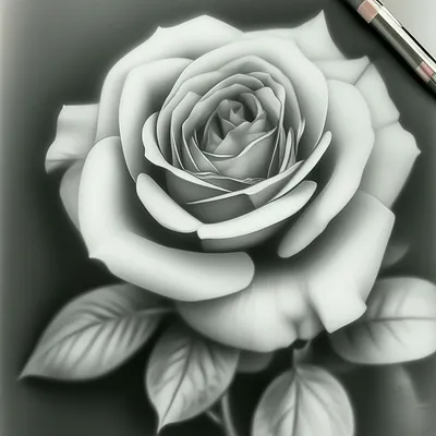 простой рисунок ручки и карандаша открытой розы. Иллюстрация штока -  иллюстрации насчитывающей декоративно, флора: 253833290