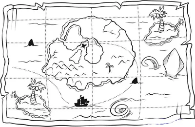 карта сокровищ. Карта тропических необитаемых островов, показывающая  направление движения к цели. фон векторных игр Иллюстрация вектора -  иллюстрации насчитывающей дети, карта: 235032251