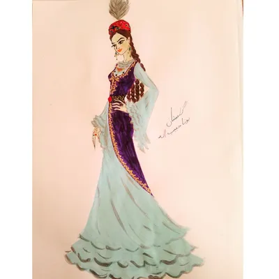Казахский национальный костюм рисунок - 60 фото