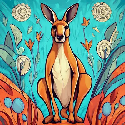 Фурри кенгуру, мультяшные глаза, …» — создано в Шедевруме