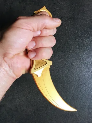 How to make KARAMBIT GOLD Standoff 2. KARAMBIT made of wood with your own  hands. Standoff 2 DIY - YouTube