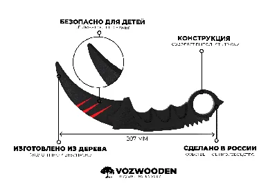 Нож Керамбит из CS GO, цвет желтый, купить в Москве и с доставкой по России