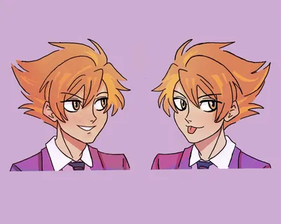 fujioka haruhi, hitachiin hikaru, and hitachiin kaoru (ouran high school  host club) drawn by hano_luno | Danbooru