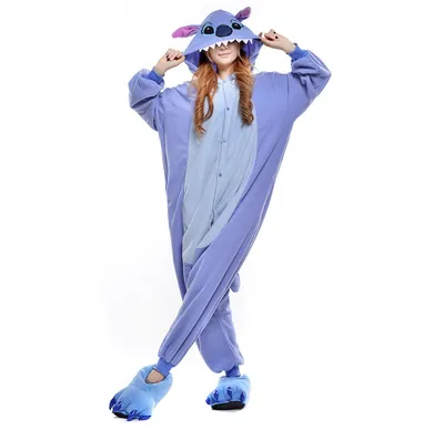Кигуруми Стич пижама. костюм взрослый и детский. по лучшим ценам -  1574928034