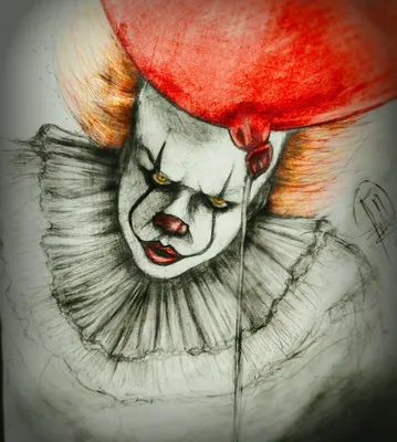 Злий страшный клоун с красными волосами на черной предпосылке Стоковое Фото  - изображение насчитывающей цветасто, гранж: 101436412