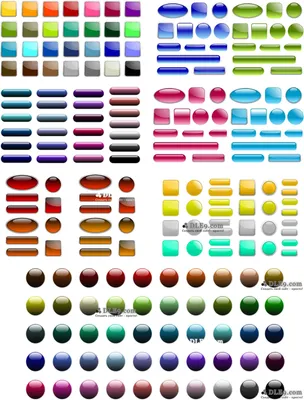 Набор кнопок для сайта разного цвета Stock Illustration | Adobe Stock