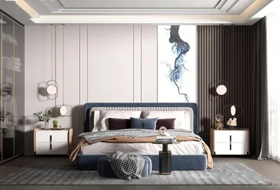 Интерьер спальни с зеленой кроватью | Home, Home decor, Decor