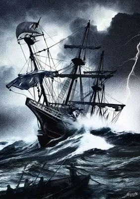 Парусный пиратский корабль призрак» — создано в Шедевруме