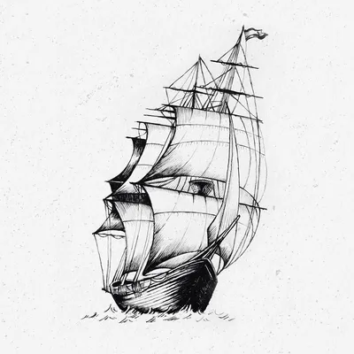 Как нарисовать корабль карандашом поэтапно просто и красиво