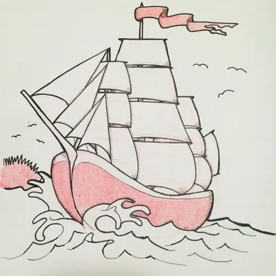 Рисунок Парусник Корабль, лодка, карандаш, каравелла, транспортное средство  png | Klipartz