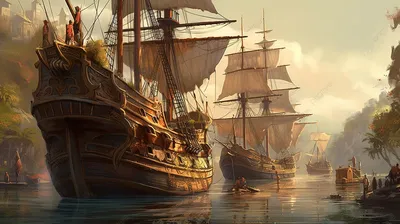 Магия морских приключений: объемный пиратский корабль в 3D