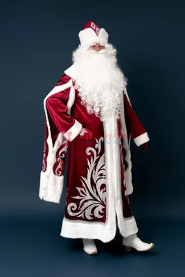 Костюм Деда Мороза \"Гжель\", синий, мод. № 25 - купить за 88300 руб:  недорогие новый год: костюмы Деда Мороза в СПб
