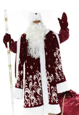 Купить костюм Деда Мороза Синий Атлас в Москве бесплатная доставка