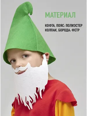 Карнавальный костюм Гном Тилли купить по выгодной цене в интернет магазине  Хлопушка. ру.