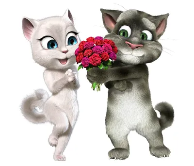 Том дарит цветы Анджеле - Говорящие Друзья - YouLoveIt.ru