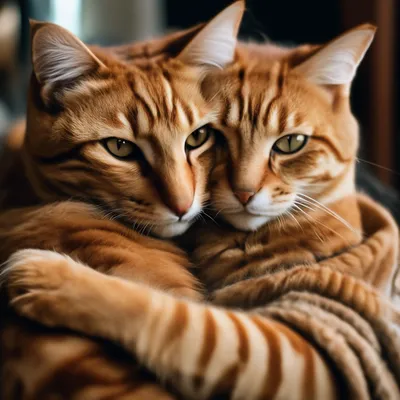 Котики коты обнимаются» — создано в Шедевруме