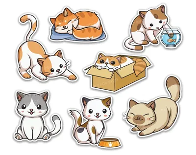 Рисунки котиков для срисовки (100 фото) • Прикольные картинки и позитив