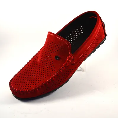 Мужские мокасины красные замшевые с перфорацией Rosso Avangard Special Red  Perf (ID#680228876), цена: 2446 ₴, купить на Prom.ua