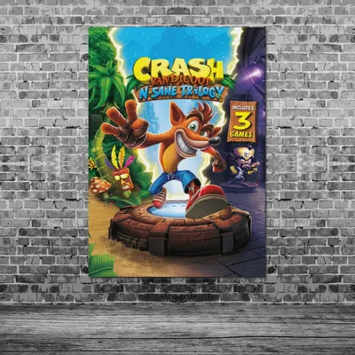 Плакат \"Крэш Бандикут, Crash Bandicoot\", 60×43см (ID#821285861), цена: 190  ₴, купить на Prom.ua