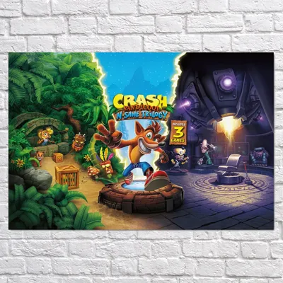 Плакат \"Крэш Бандикут, Crash Bandicoot\", 40×60см (ID#821285860), цена: 190  ₴, купить на Prom.ua