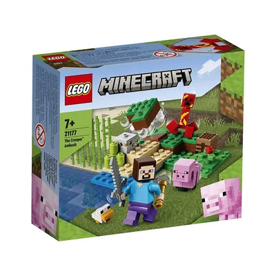 Minecraft Засада Крипера Lego 21177 - купить за 1799 рублей рублей в  интернет-магазине Юниор