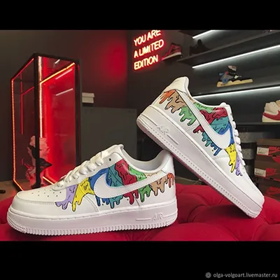 Кроссовки белые, кастом кроссовок Nike Air Force,радуга,ручная роспись в  интернет-магазине Ярмарка Мастеров по цене 9000 ₽ – SFVSEBY | Кроссовки,  Волжский - доставка по России