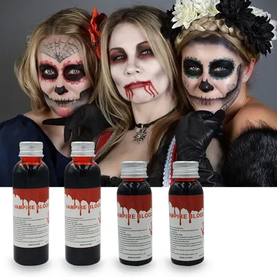 30 мл искусственная кровь макияж страшное тело лицо живопись Хэллоуин раны  фальшивые шрамы для косплея фантазия карнавал Хэллоуин Макияж реквизит |  AliExpress