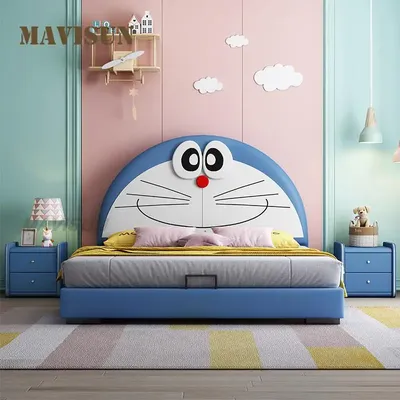 Мультяшная дизайнерская кровать для детей, многофункциональная мягкая  кровать для хранения, Высококачественная рама для матраса, комплект легкой  мебели для спальни | AliExpress