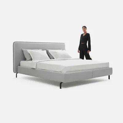 Изысканная спальня с кроватью Lulu в белом букле — фабрика современной  дизайнерской мебели SKDESIGN