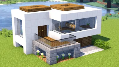 Minecraft: Как Построить Стартовый Дом 2 Этажа в Майнкрафт? - YouTube