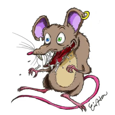 Рисунок крысы мультяшный - 83 фото