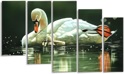 Лебеди на пруду. Вышитая картина купить в интернет-магазине Ярмарка  Мастеров по цене 1200 ₽ – SQT50BY | Картины, Таганрог - доставка по России