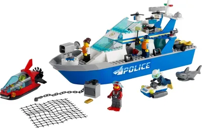 Купить Лего - 60277 - Катер полицейского патруля