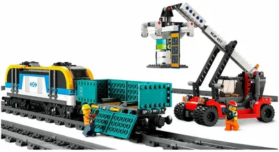 Конструктор аналог Lego Сити 60052 Грузовой поезд купить в  интернет-магазине Go-Brick.ru