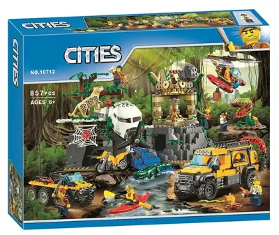 Развивающий конструктор Сити Cities \"База исследователей джунглей\",  совместим с Лего Сити LEGO CITY минифигурки в наборе - купить с доставкой  по выгодным ценам в интернет-магазине OZON (817573960)