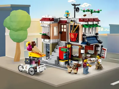 уличная сцена города лего с кирпичными зданиями и людьми, картинка лего,  строительные блоки, Лего фон картинки и Фото для бесплатной загрузки