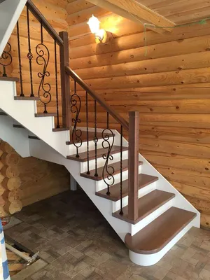 Фото лестниц деревянных на второй этаж в частном доме на заказ в Москве |  Лестницы от души