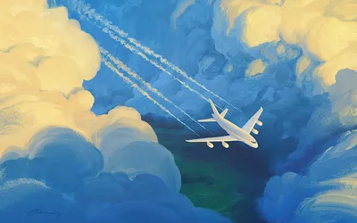 Пассажиры коммерческого самолета, летающего над облаками стоковое фото  ©jag_cz 322069858