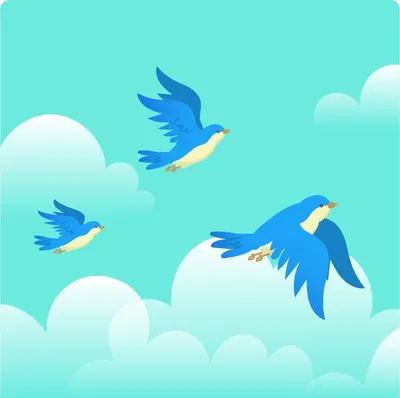 Стая птиц, летящих над морем в голубом небе :: Стоковая фотография ::  Pixel-Shot Studio