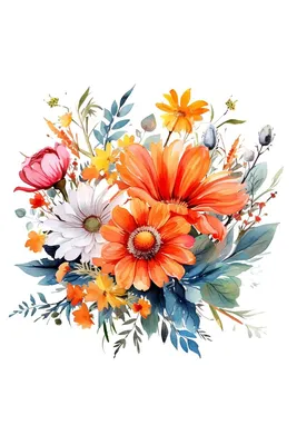 Летние цветы рисунок - 38 фото