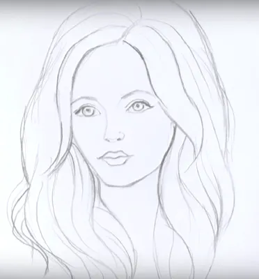 значок лица женщины в стиле рисования карандашом Иллюстрация вектора -  иллюстрации насчитывающей символ, картина: 217645467