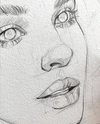 Рисунки лица девушек карандашом для срисовки — Drasler