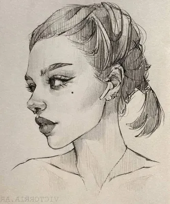 Лицо девушки карандашом - как нарисовать?