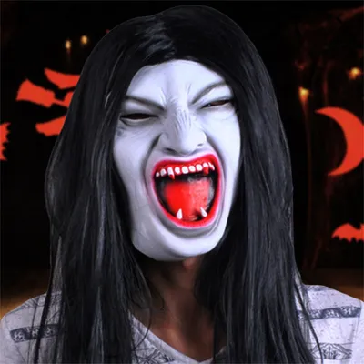 Маска призрачного лица для взрослых на Хэллоуин с реалистичным страшным  лицом с волосами, реквизитом для костюма для косплея - купить по доступным  ценам в интернет-магазине OZON (1182249408)