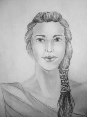 Как нарисовать лицо (портрет) девушки амазонки карандашом поэтапно